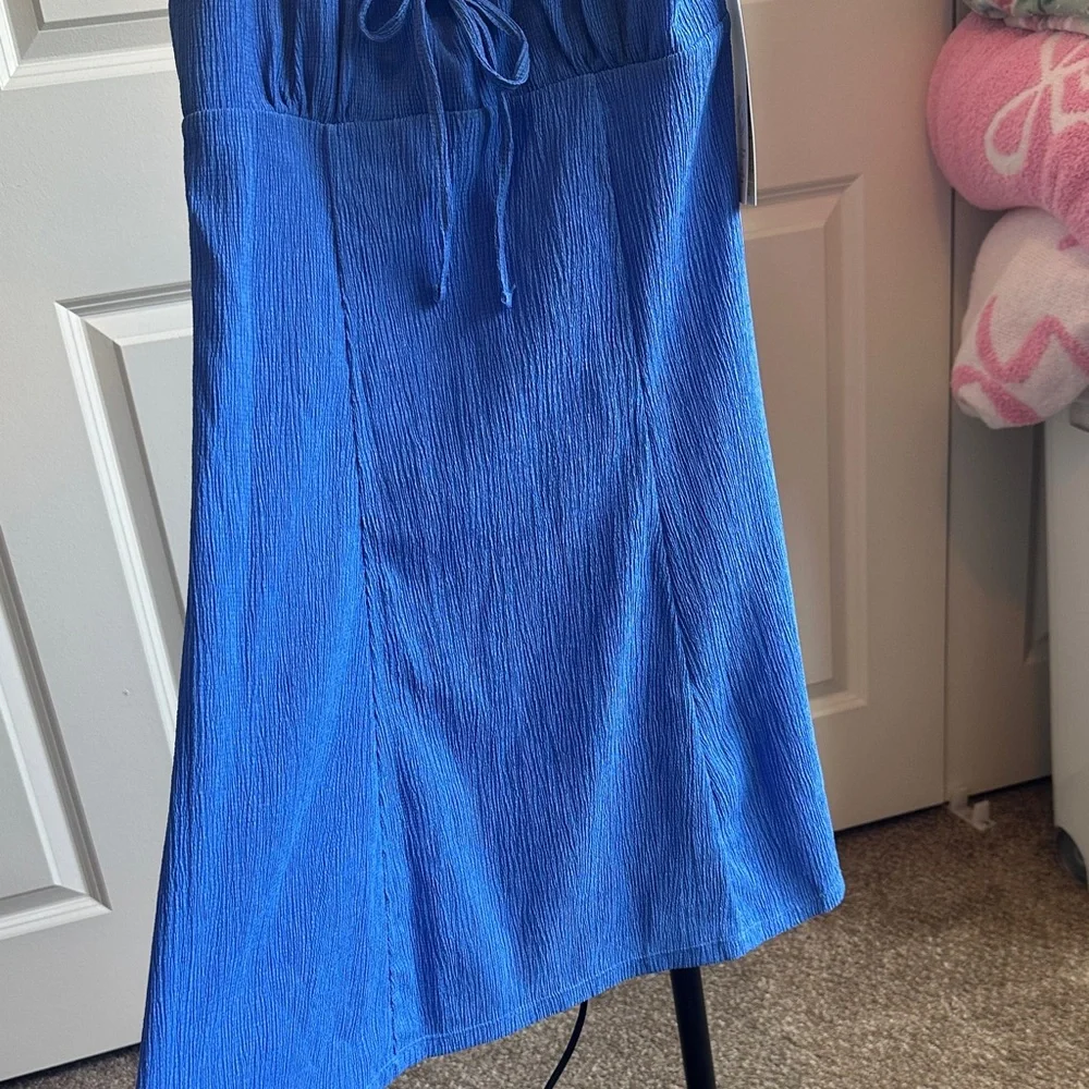 Royal Blue Ruffle-Strap Sundress - Picture 3 of 3